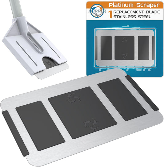 Flipper Platinum Credit Card Aquarium Algae Scraper Stainless Steel Blades - Replacement Blades