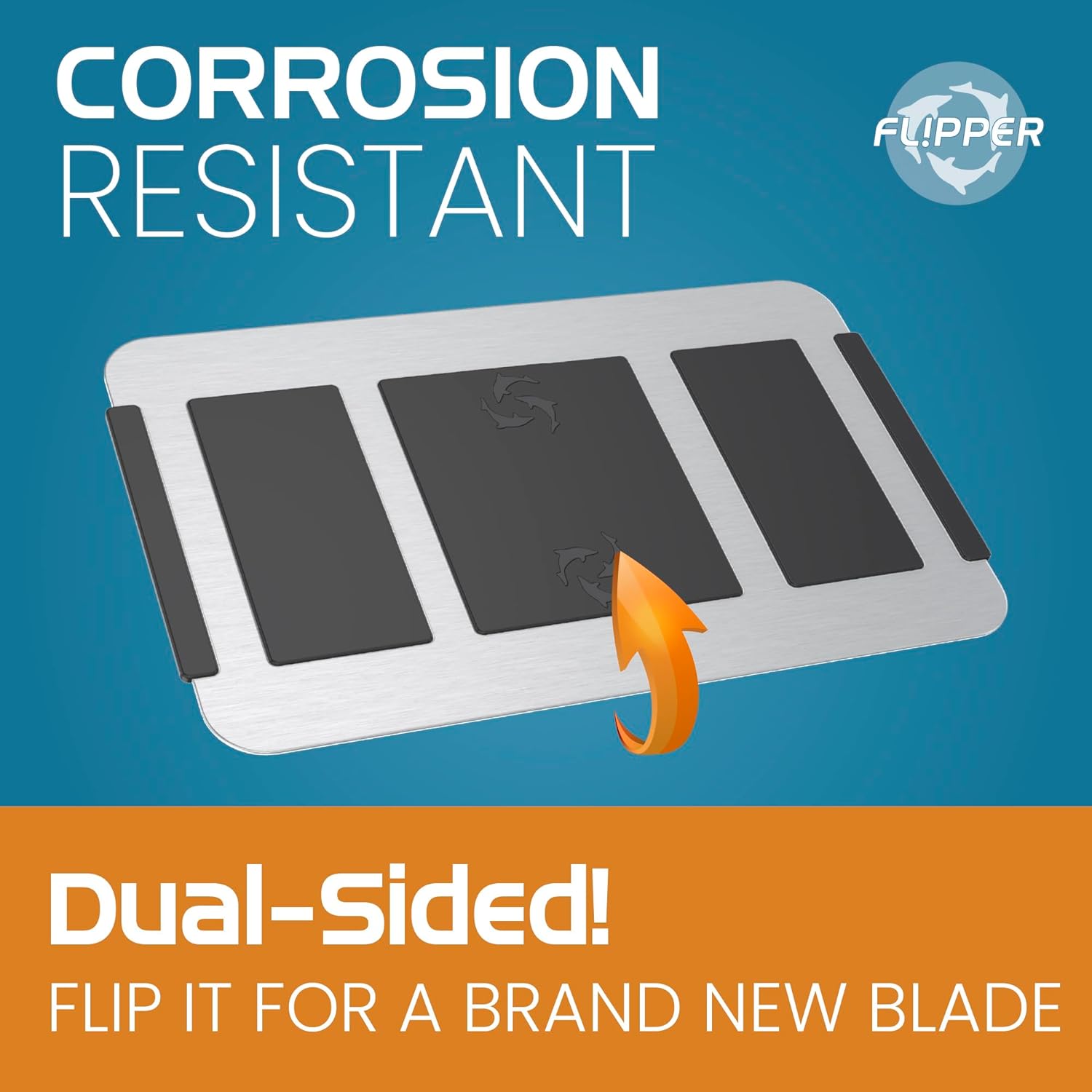 Flipper Platinum Credit Card Aquarium Algae Scraper Stainless Steel Blades - Replacement Blades