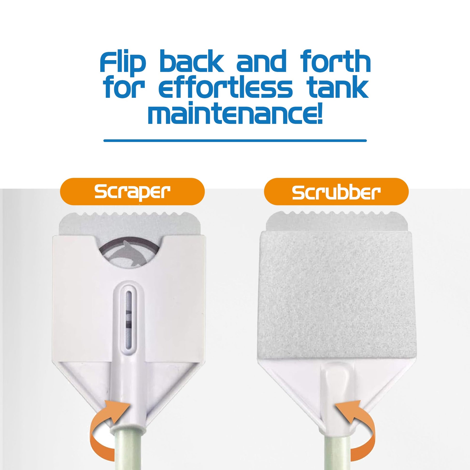 Flipper Platinum NANO Aquarium Algae Scraper 12’’ - Hand Held Scraper