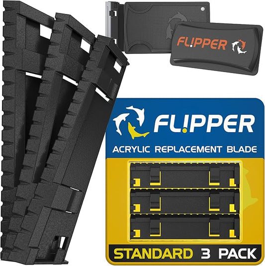Flipper Standard ABS Replacement Blades 3 Pack - Acrylic Tanks - Replacement Blades