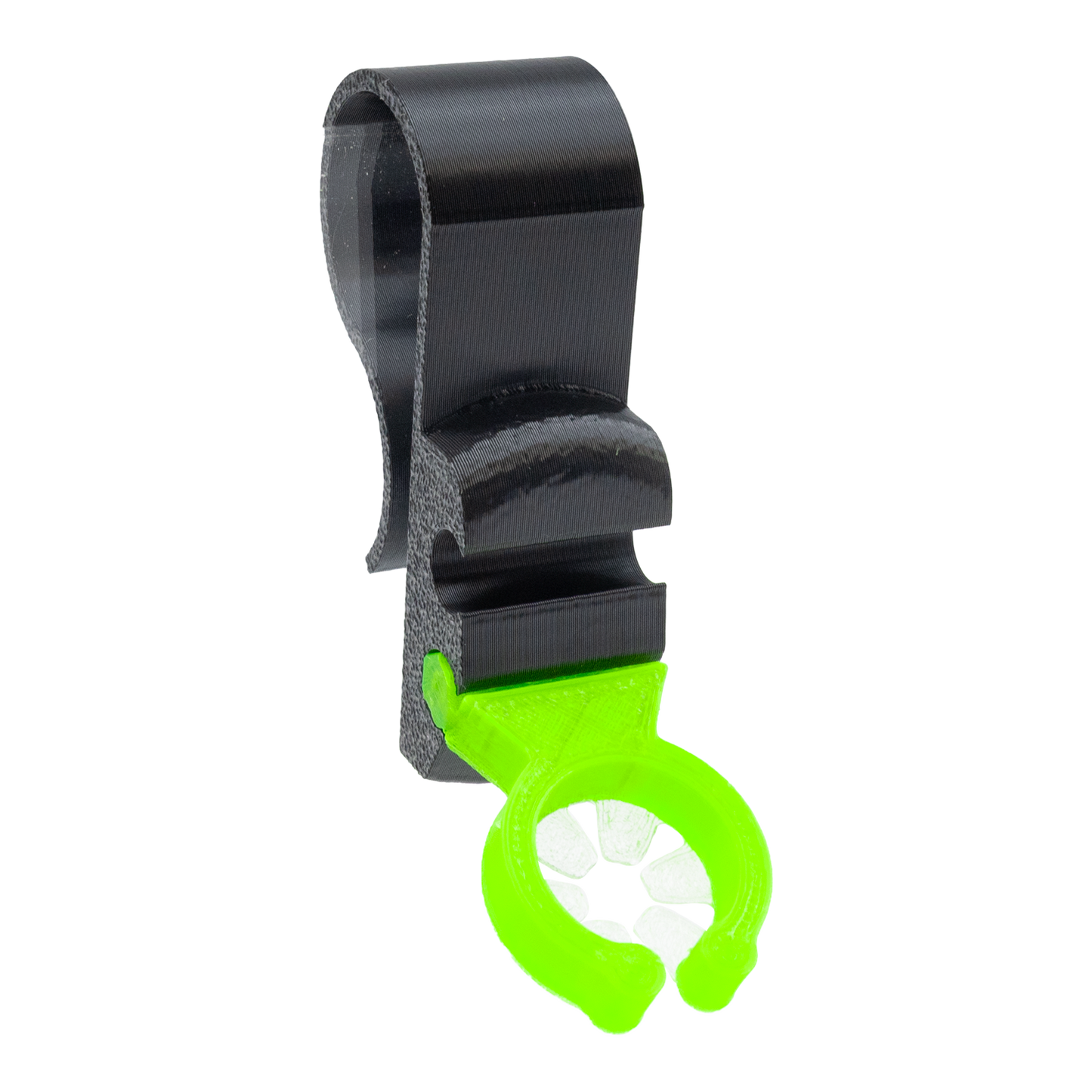 FragLoc™ - Mangrove Seedling & Aquatic Plant Holder - Single / Clip on 1’’ glass (No Magnet) / Fluorescent Green