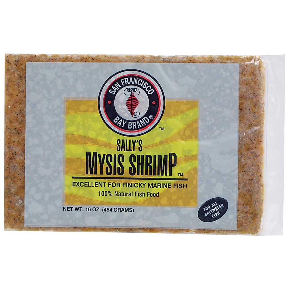 Sally’s Frozen Mysis Shrimp Fish Food Flat Pack (16 oz) - 16oz - Frozen Food
