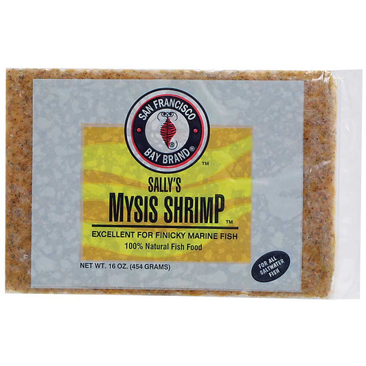 Sally’s Frozen Mysis Shrimp Fish Food Flat Pack (16 oz) - 16oz - Frozen Food