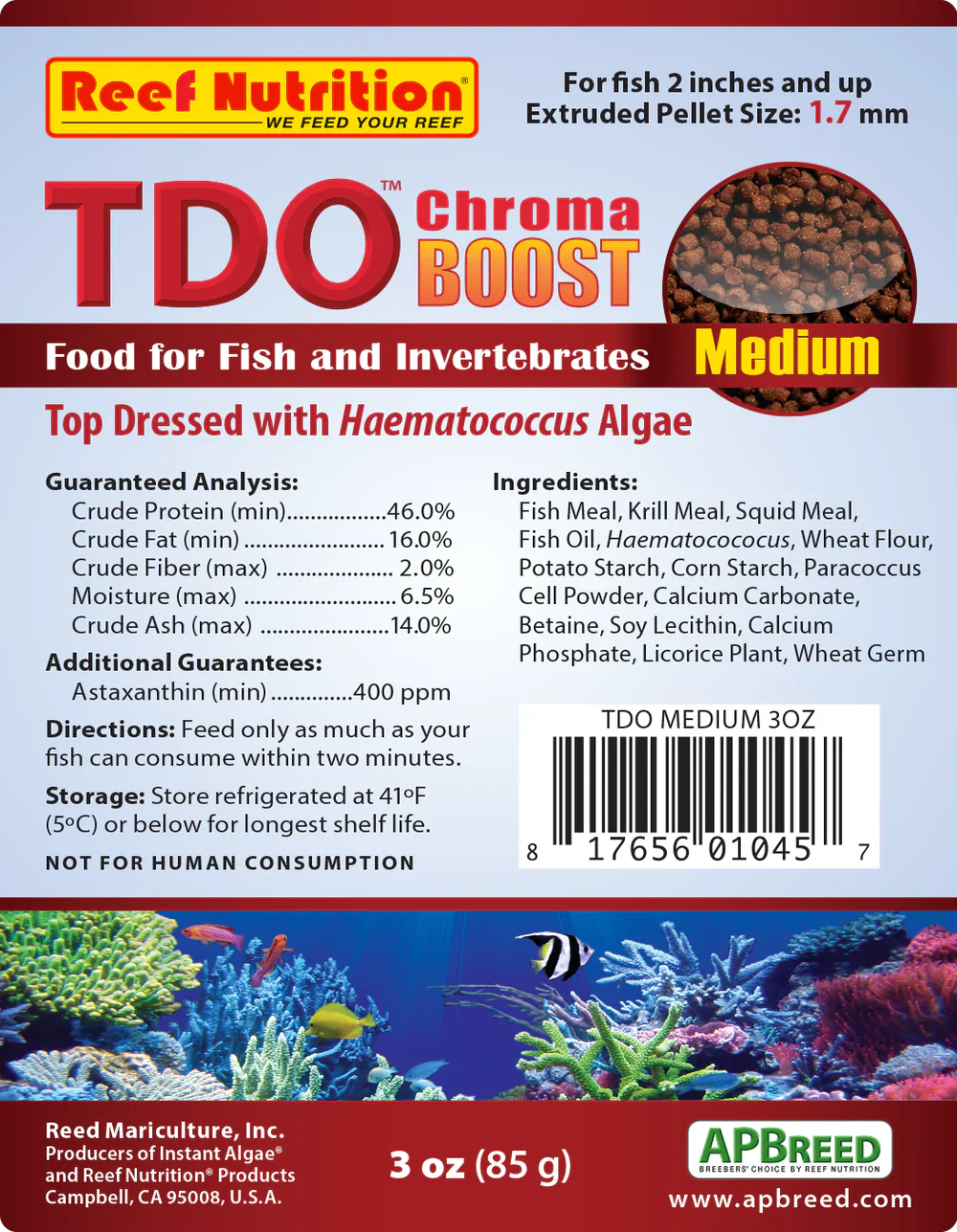 TDO Chroma BOOST Pellets - Dry Food